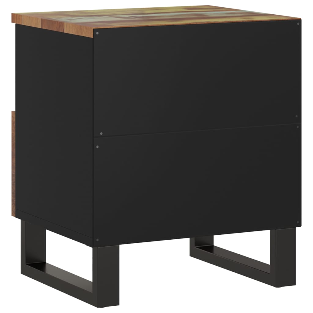 Solid reclaimed wood/processed wood bedside table