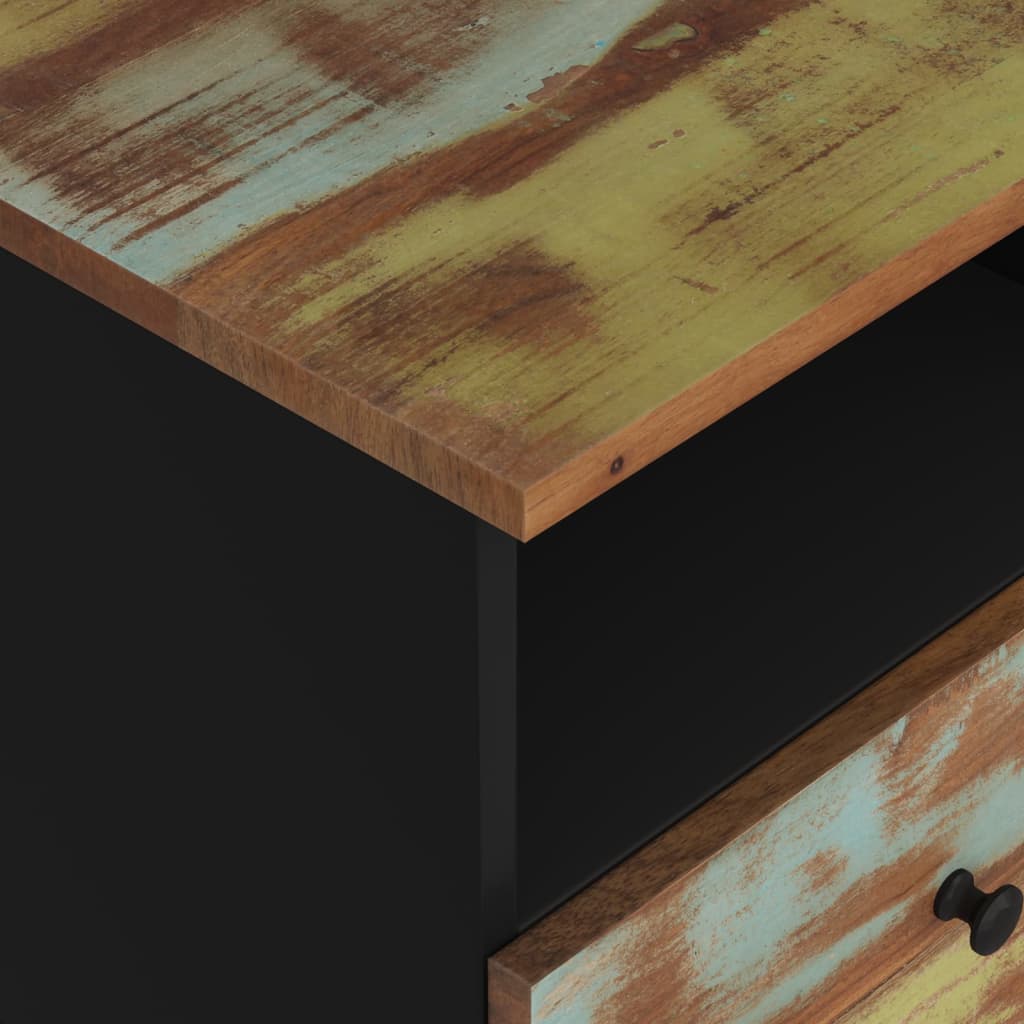 Solid reclaimed wood/processed wood bedside table