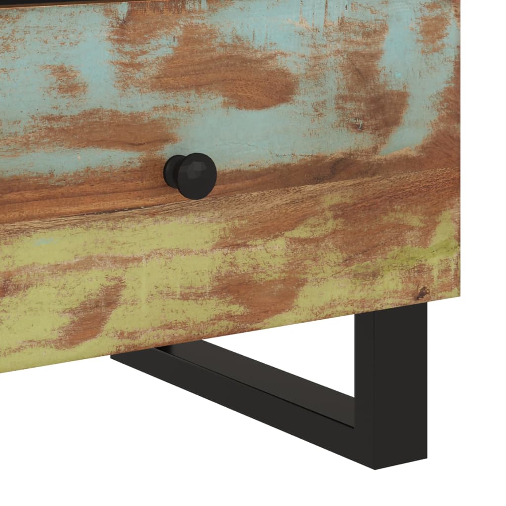 Solid reclaimed wood/processed wood bedside table