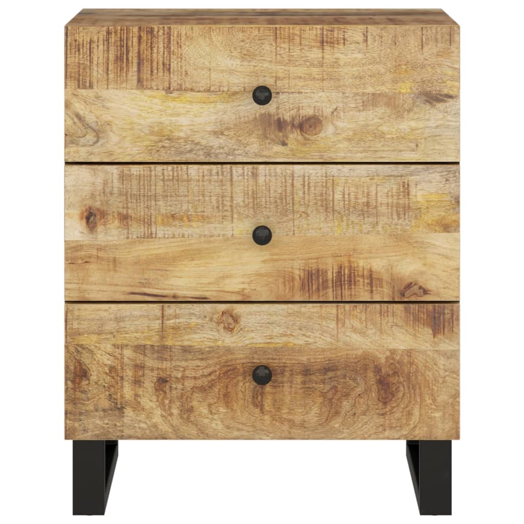 Bedside table in solid mango wood/wood derivatives