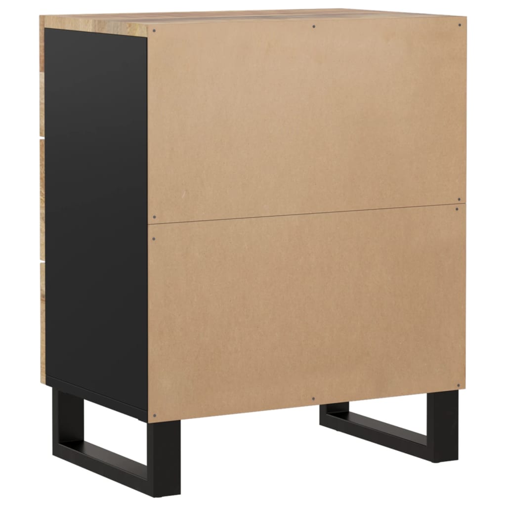 Bedside table in solid mango wood/wood derivatives