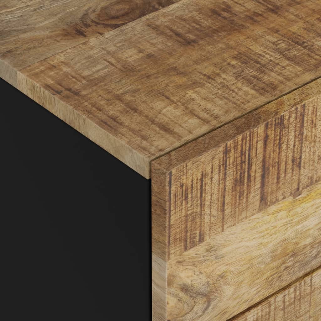 Bedside table in solid mango wood/wood derivatives