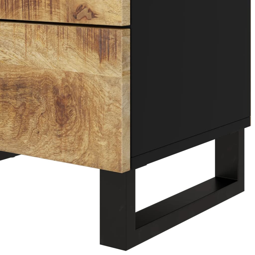 Bedside table in solid mango wood/wood derivatives