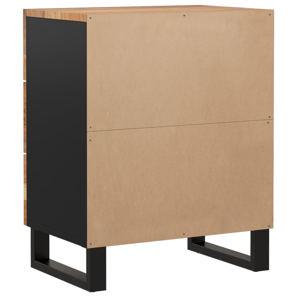 Bedside table 50x33x62 cm solid acacia/wood derivatives