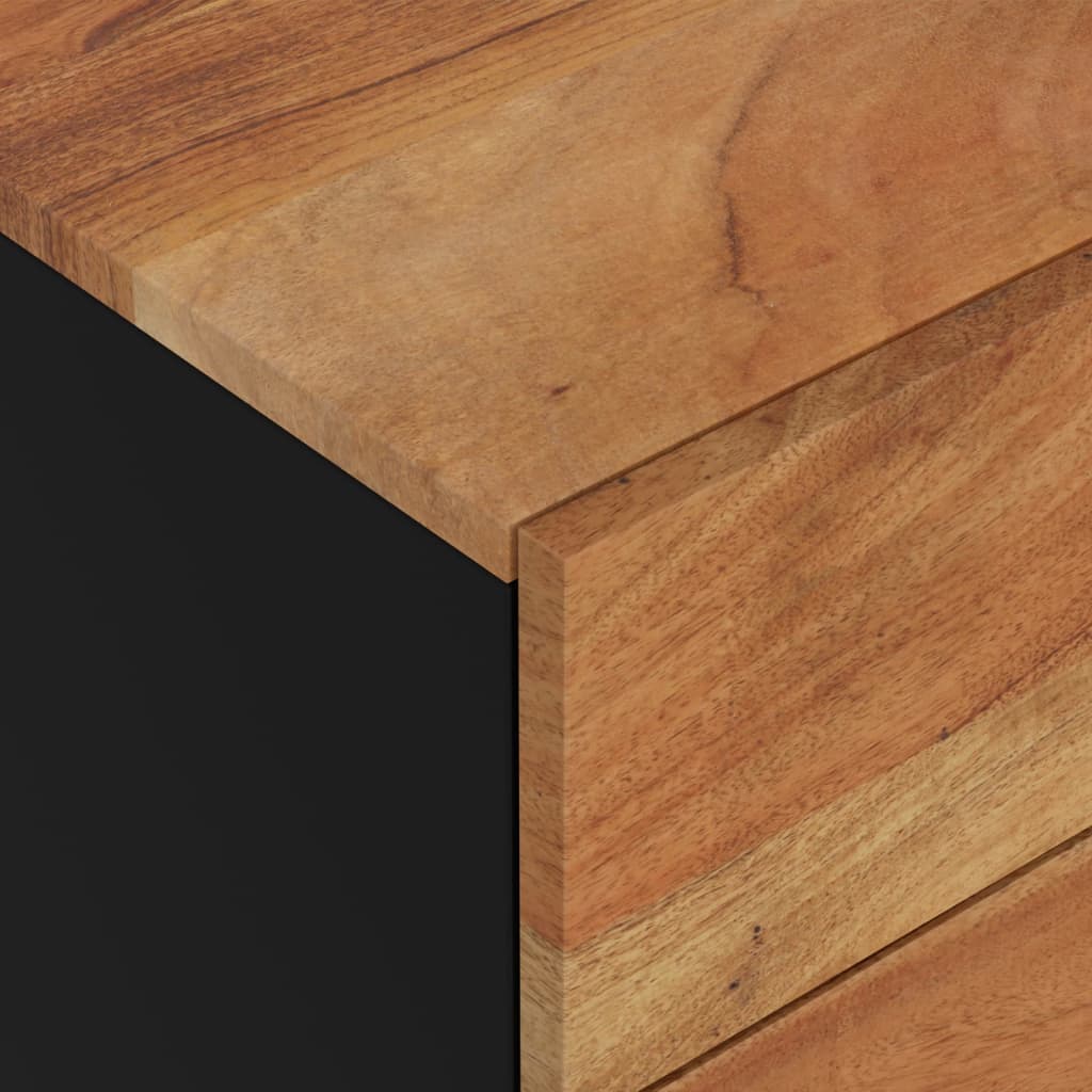 Bedside table 50x33x62 cm solid acacia/wood derivatives