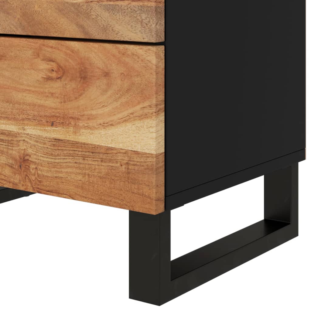 Bedside table 50x33x62 cm solid acacia/wood derivatives
