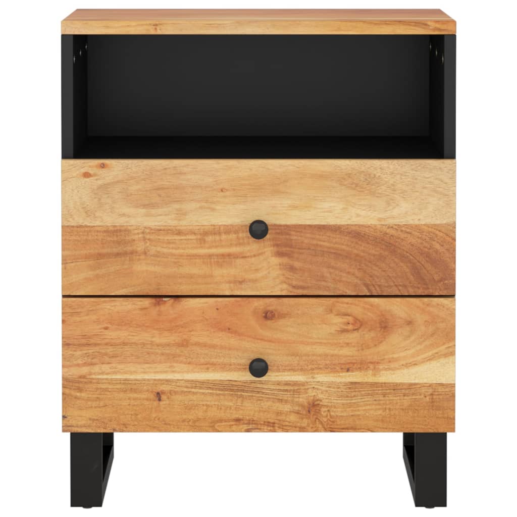 Bedside table 50x33x62 cm solid acacia/wood derivatives