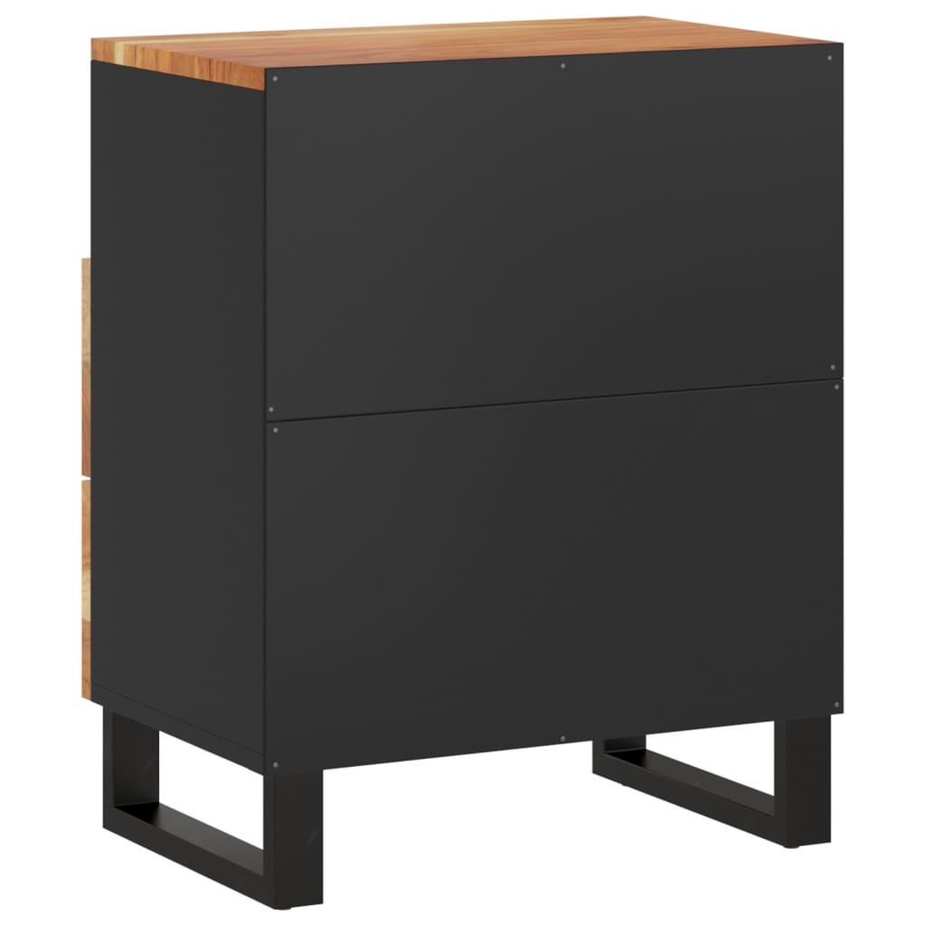Bedside table 50x33x62 cm solid acacia/wood derivatives