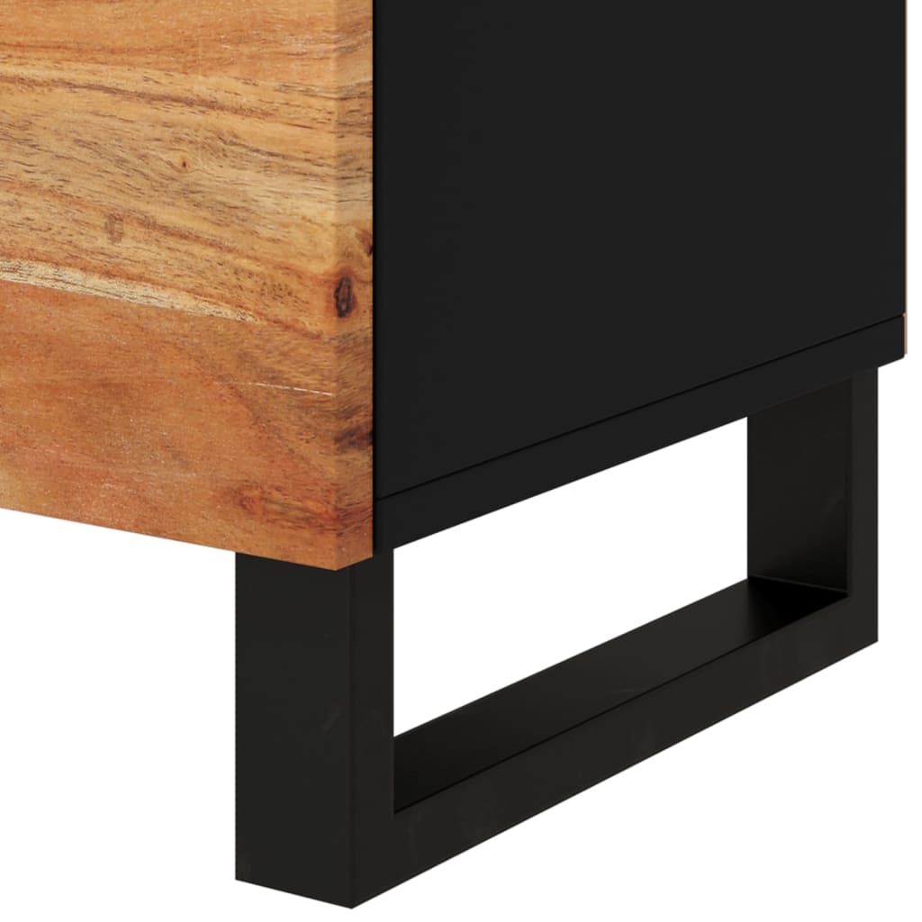 Bedside table 50x33x62 cm solid acacia/wood derivatives