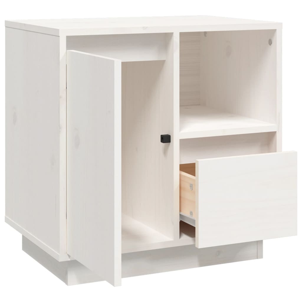 Bedside tables 2 pcs 50x34x50 cm solid pine white