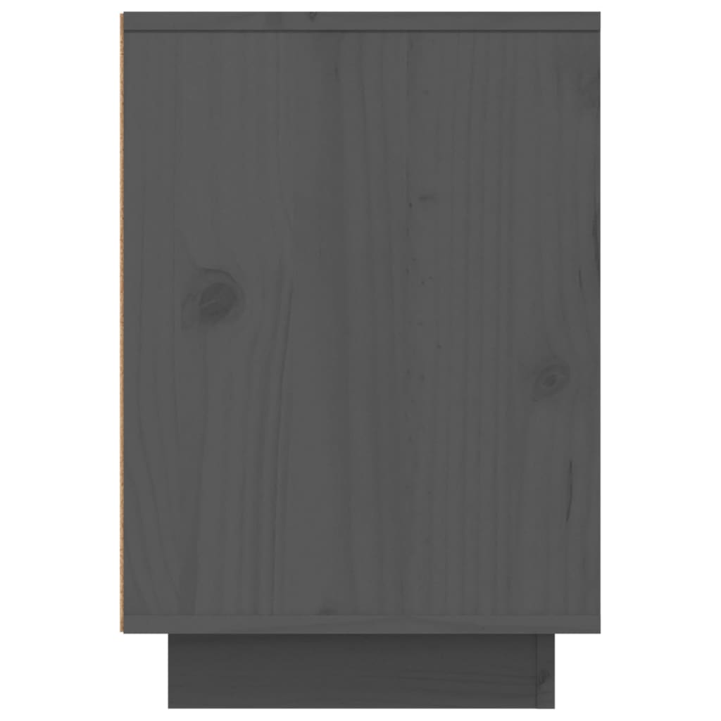 Bedside table 50x34x50 cm solid pine wood grey