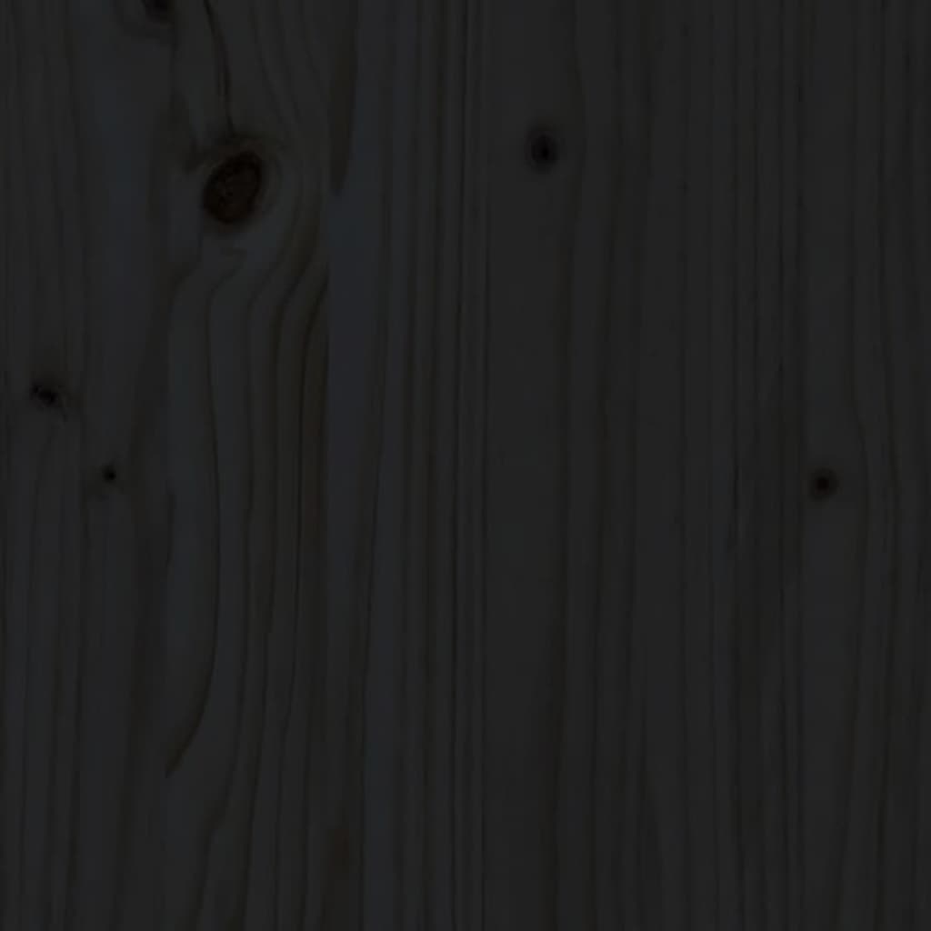 Bedside table 50x34x50 cm solid pine wood black
