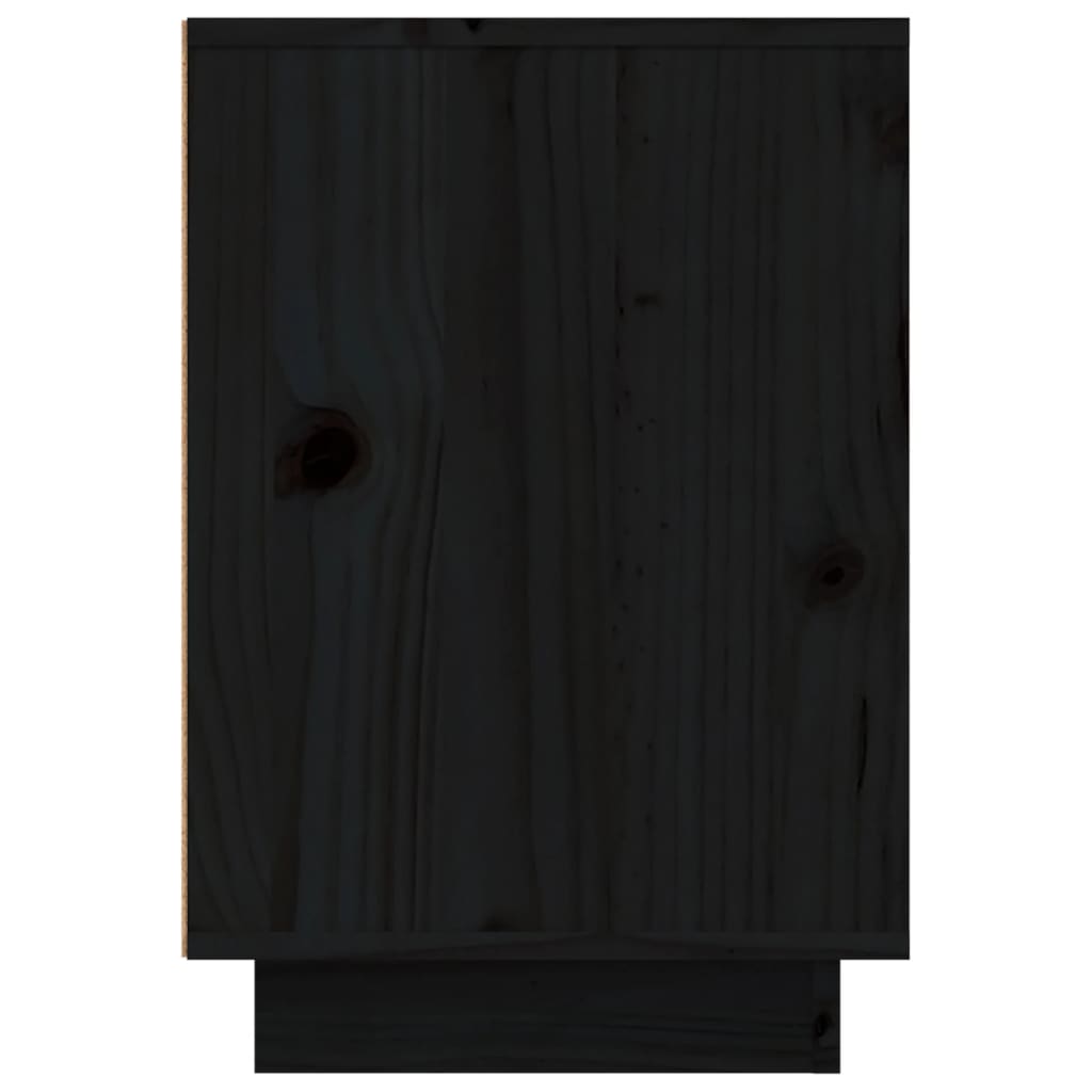 Bedside tables 2 pcs 50x34x50 cm solid pine wood black