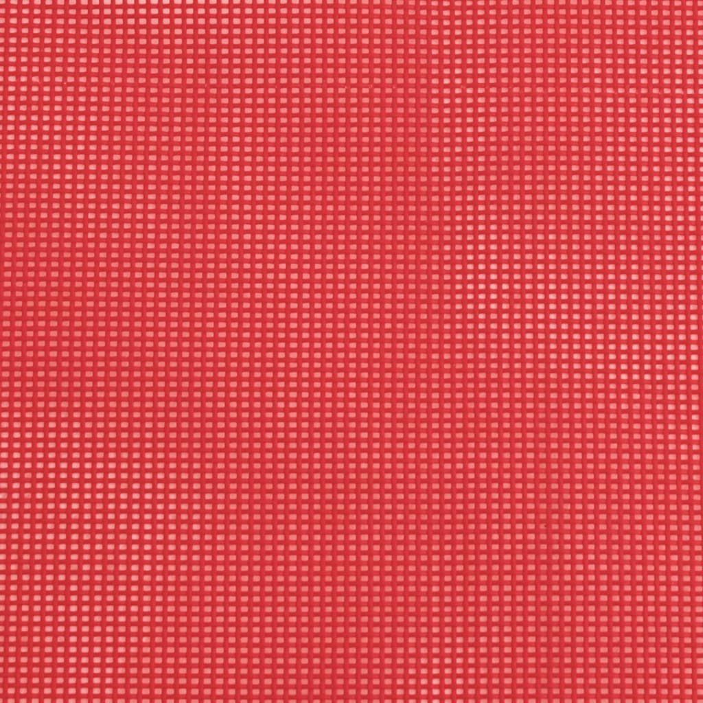 Folding sun loungers 2 pcs textilene and red steel