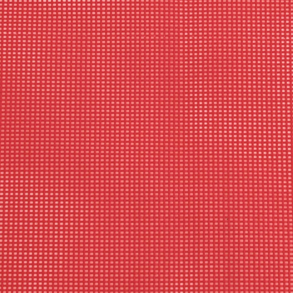 Folding beach chairs 2pcs textilene/red powder coated steel