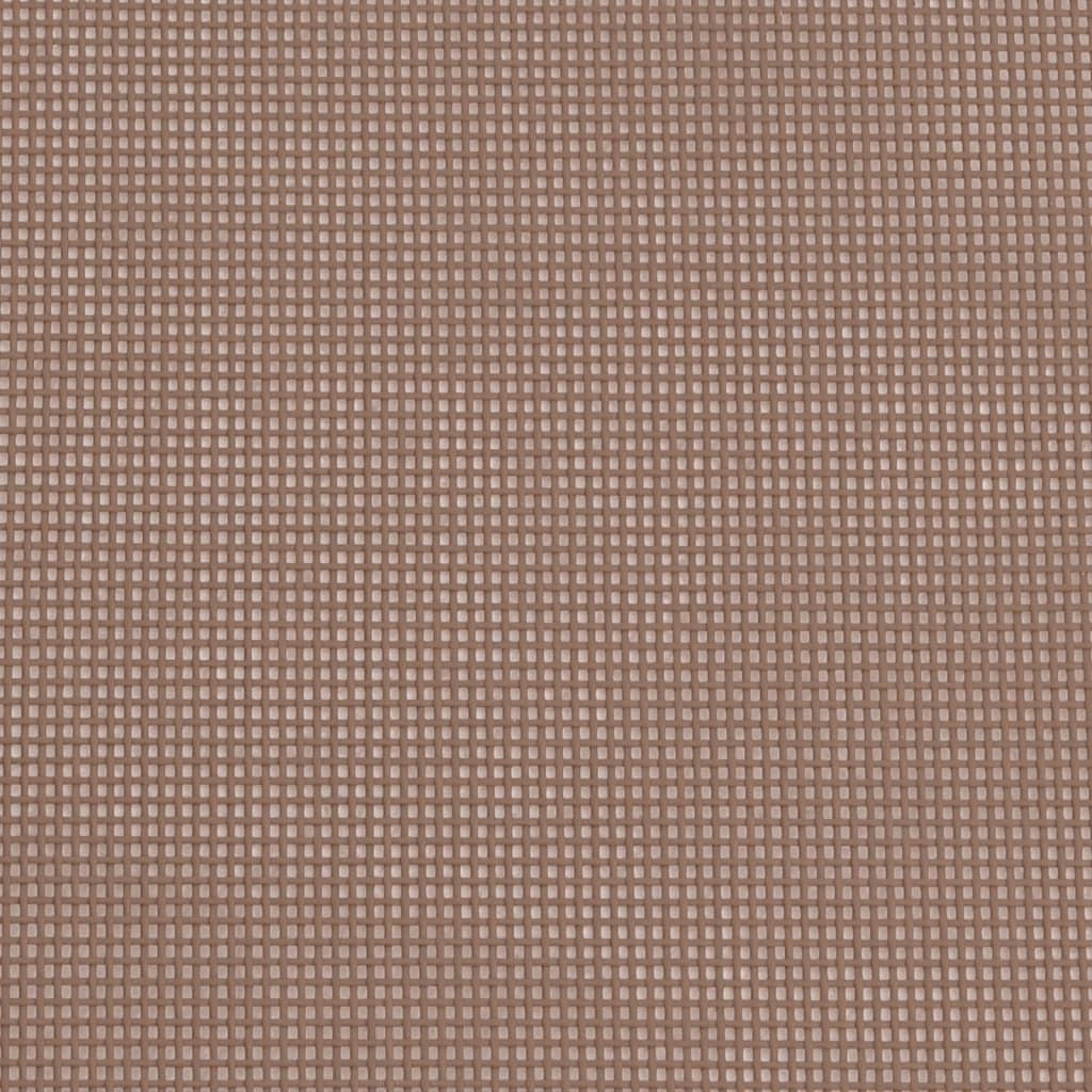 Folding beach chairs 2pcs textilene/steel powder coated brown