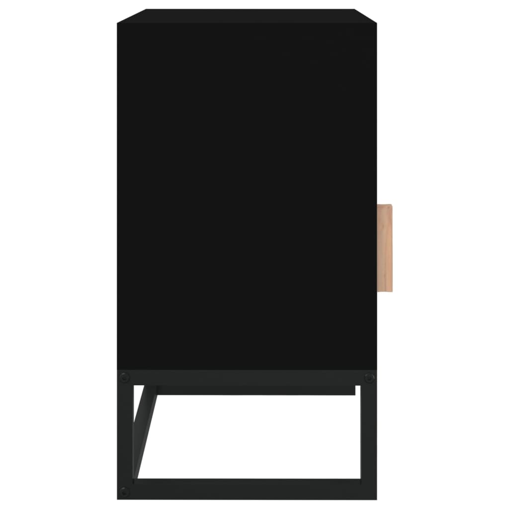 Bedside table 40x30x55.5 cm wood/black iron derivatives