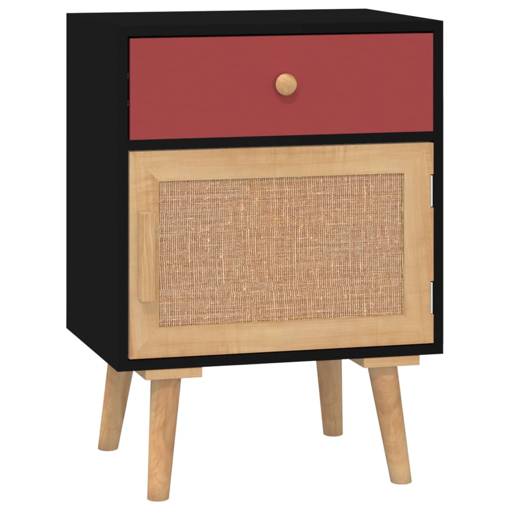 Bedside tables 2 pcs 40x30x55 cm wood derivatives black