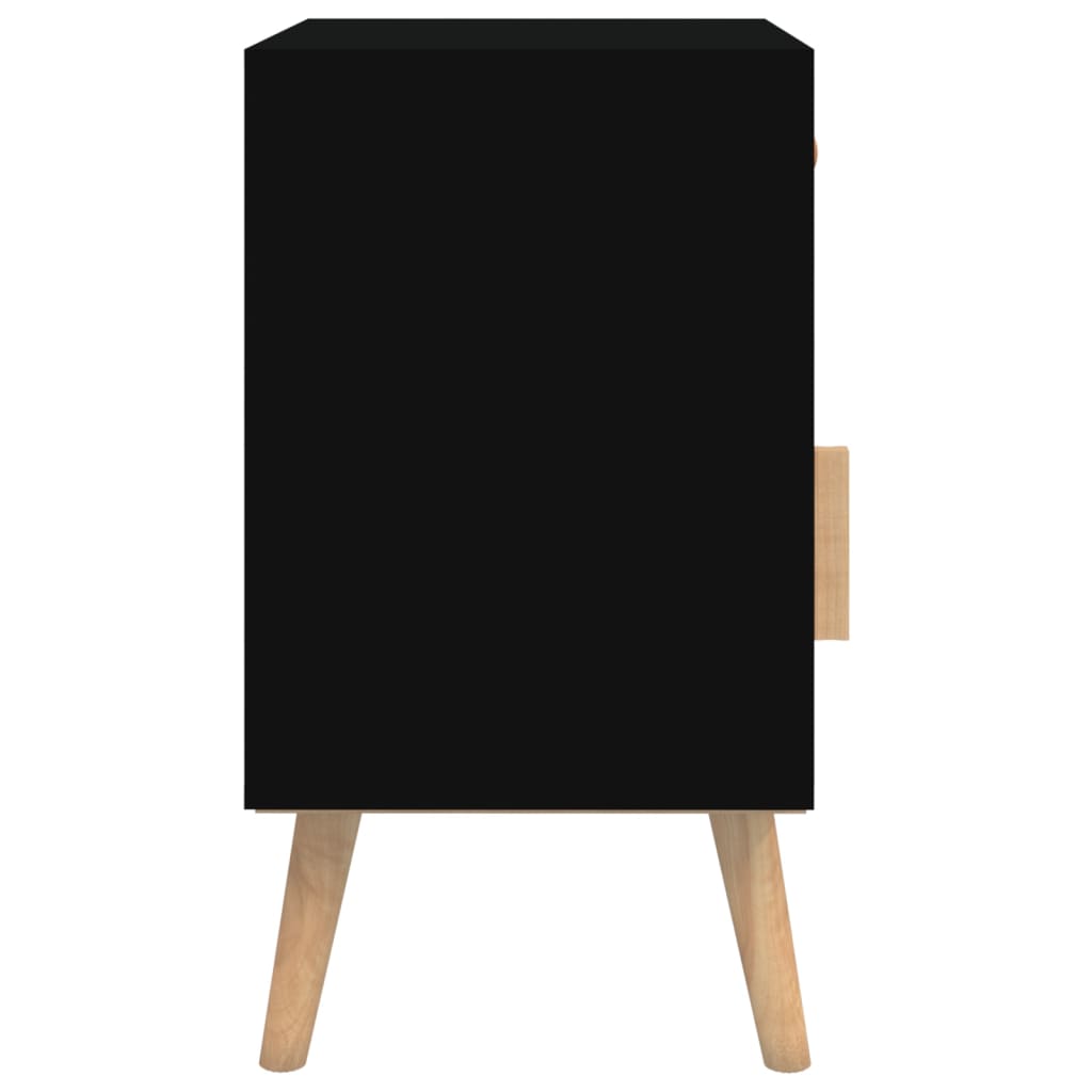 Bedside tables 2 pcs 40x30x55 cm wood derivatives black