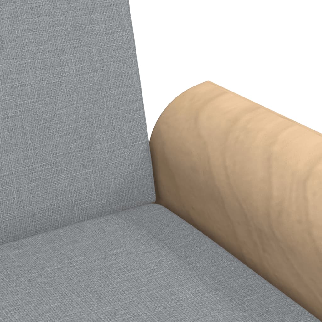 Sofá-cama com apoio de braços tecido cinzento-claro