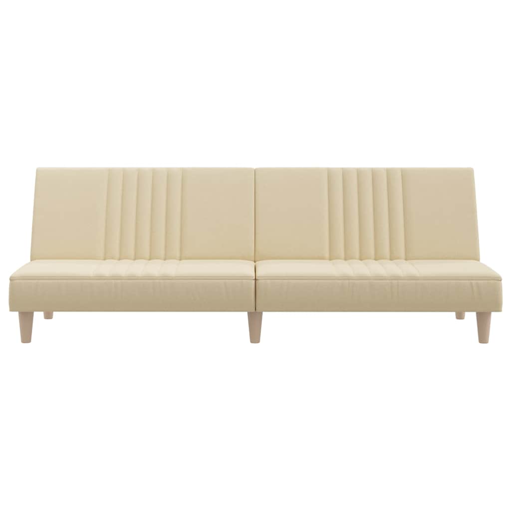 Sofá-cama tecido creme