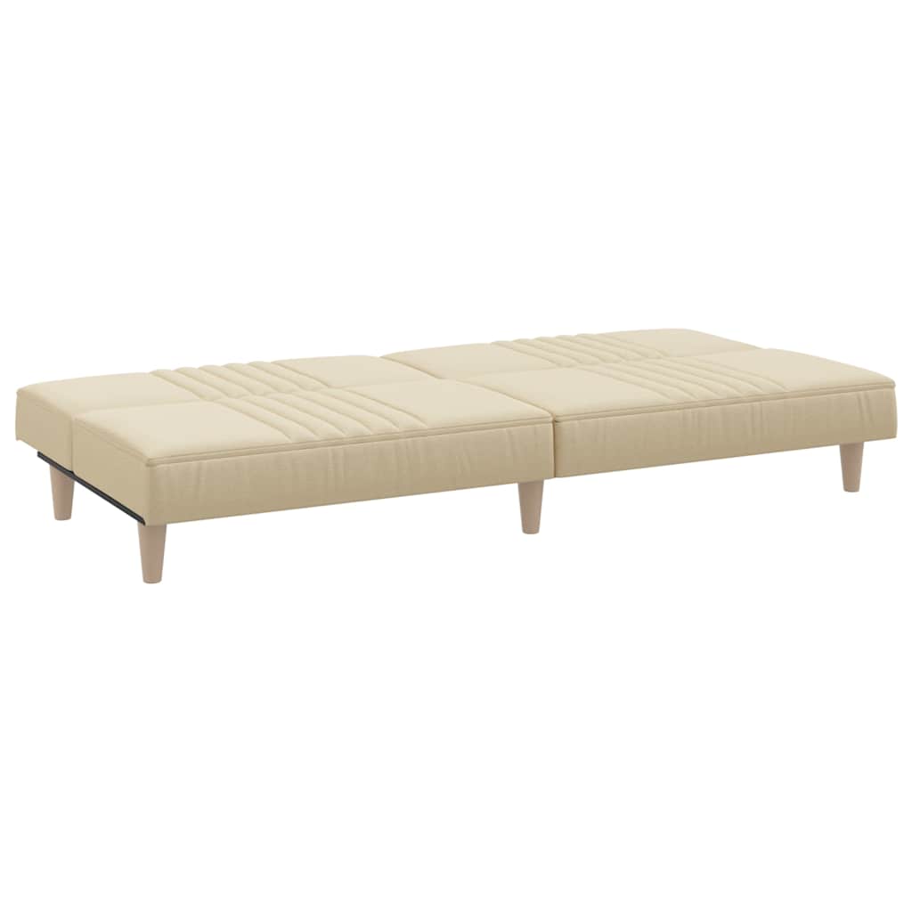 Sofá-cama tecido creme