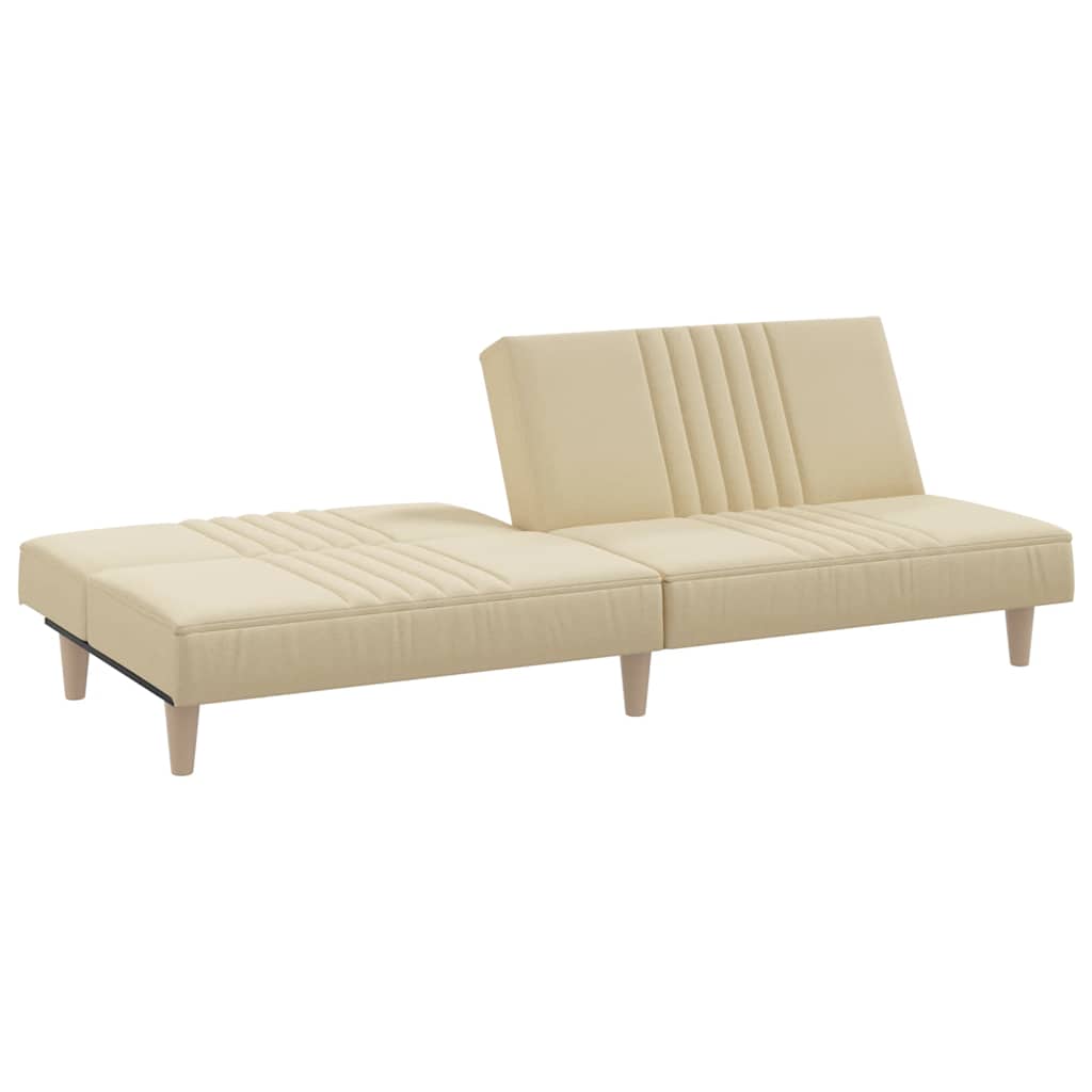 Sofá-cama tecido creme
