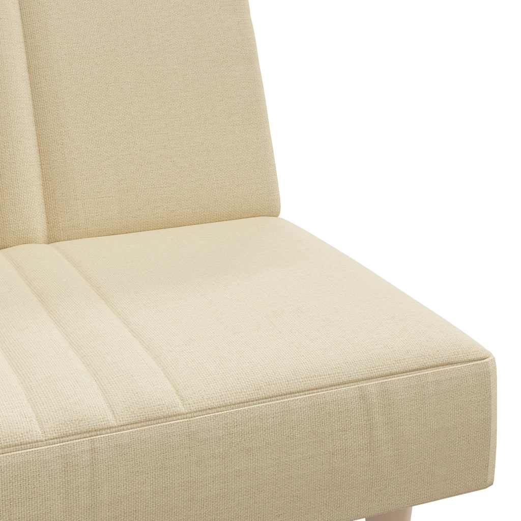 Sofá-cama tecido creme