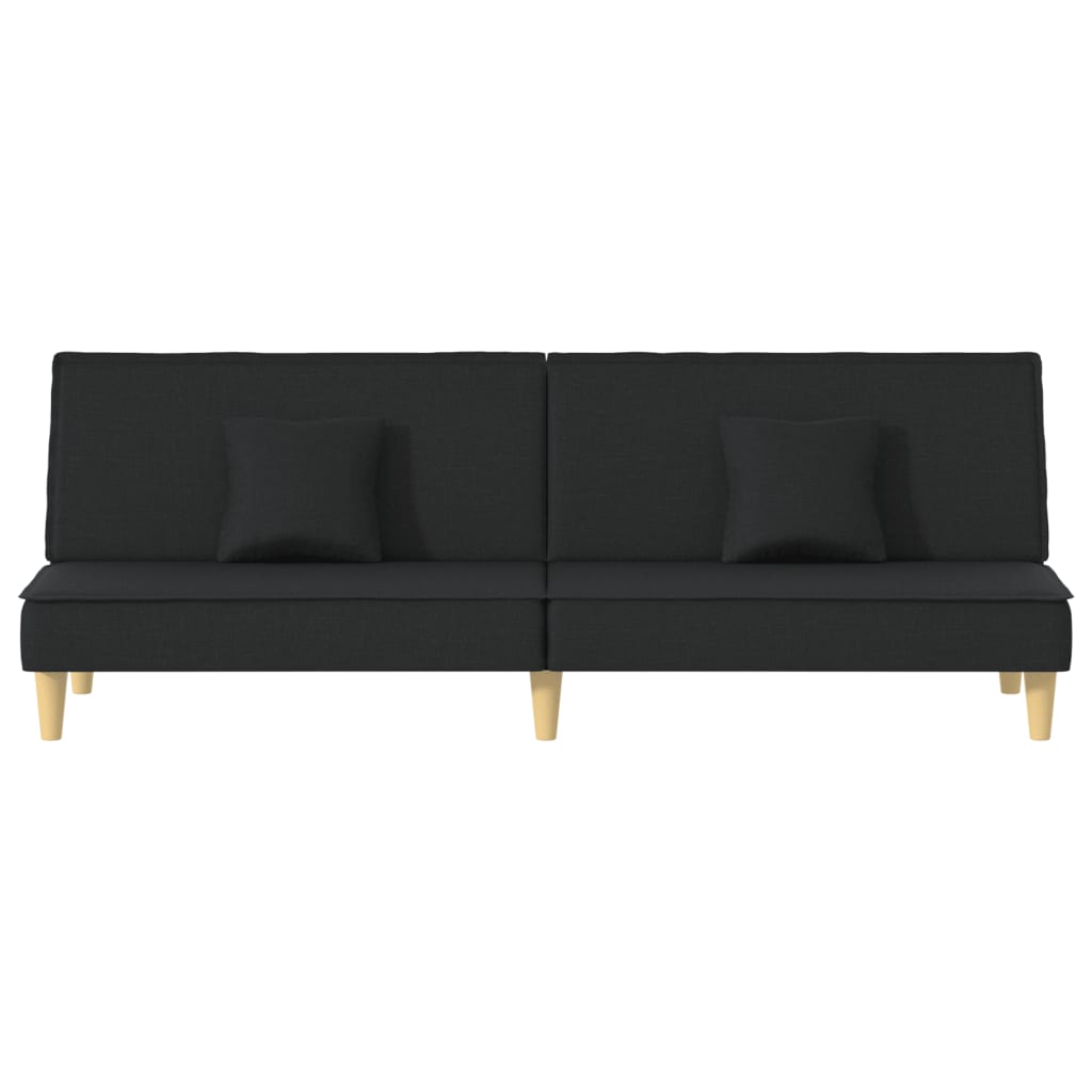 Sofá-cama tecido preto
