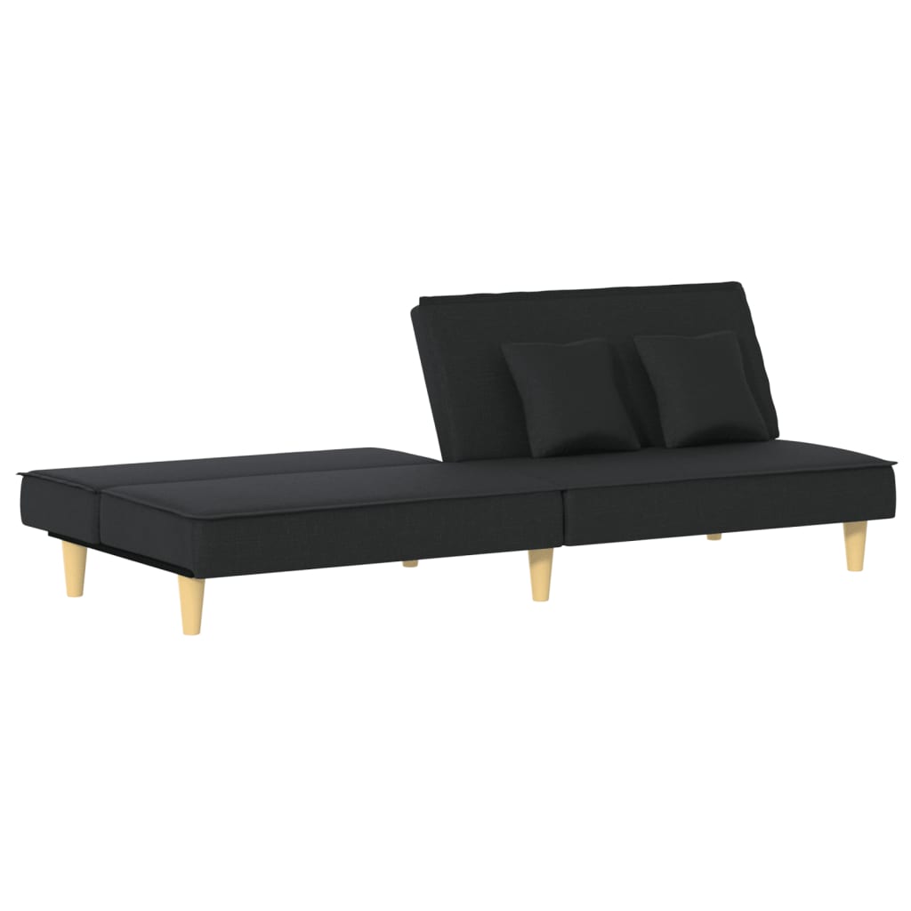 Sofá-cama tecido preto