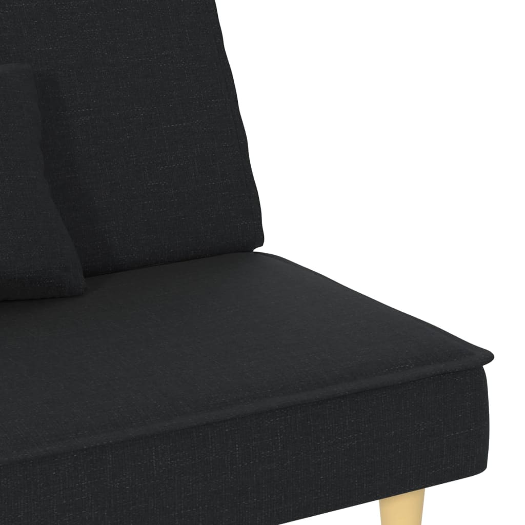 Sofá-cama tecido preto