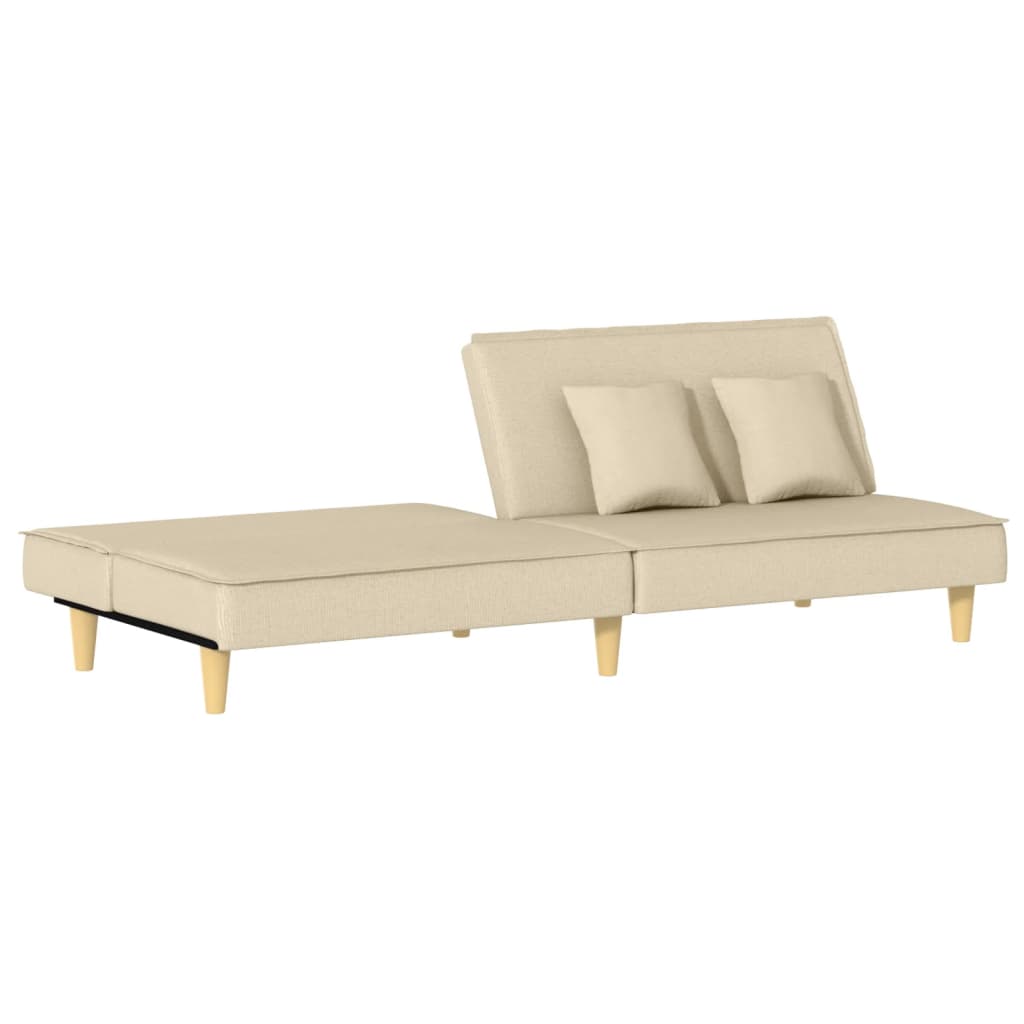Sofá-cama tecido creme