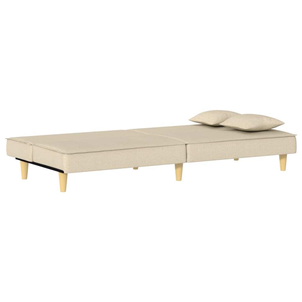 Sofá-cama tecido creme