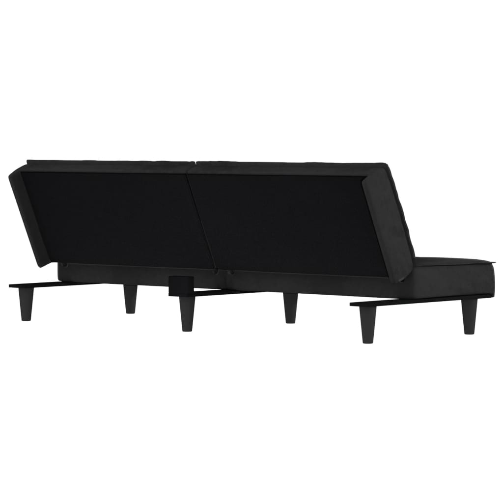 Sofá-cama veludo cinzento-escuro