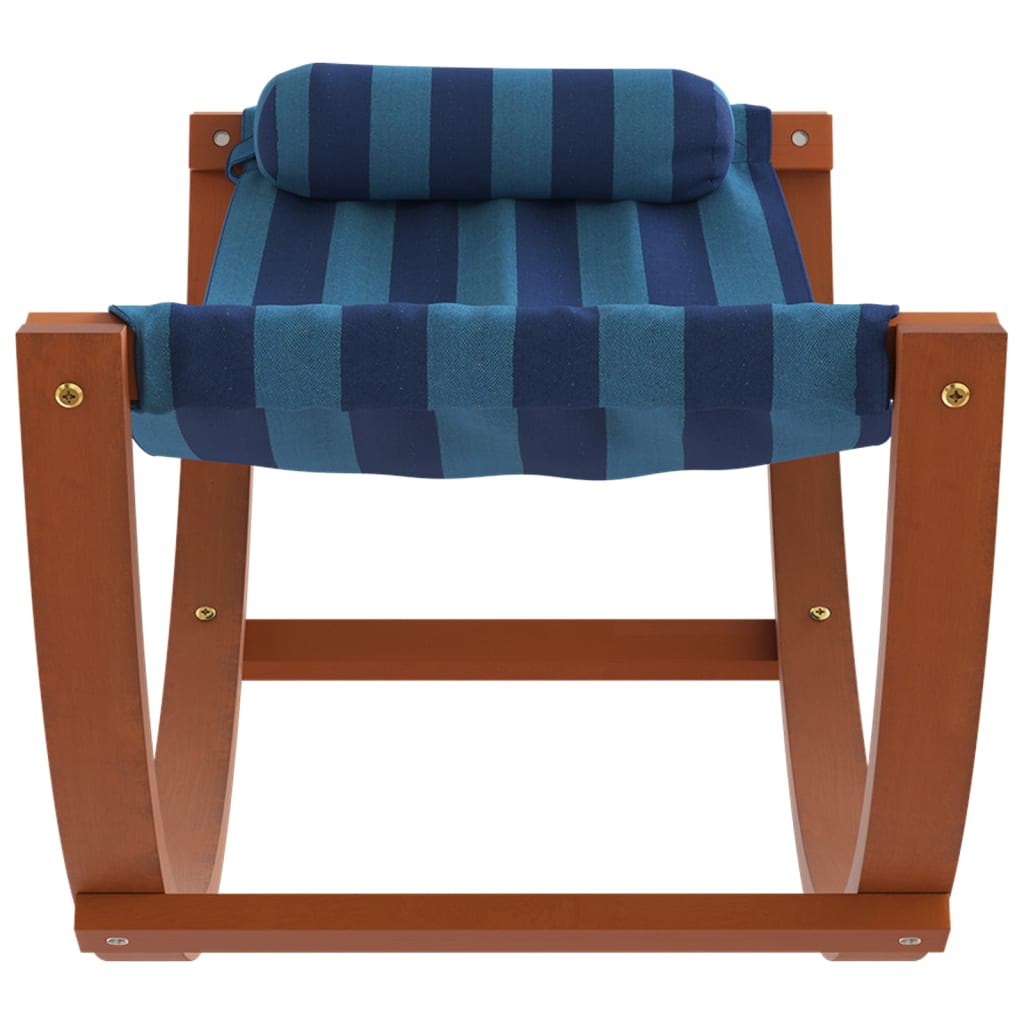 Children's hammock with blue striped fabric