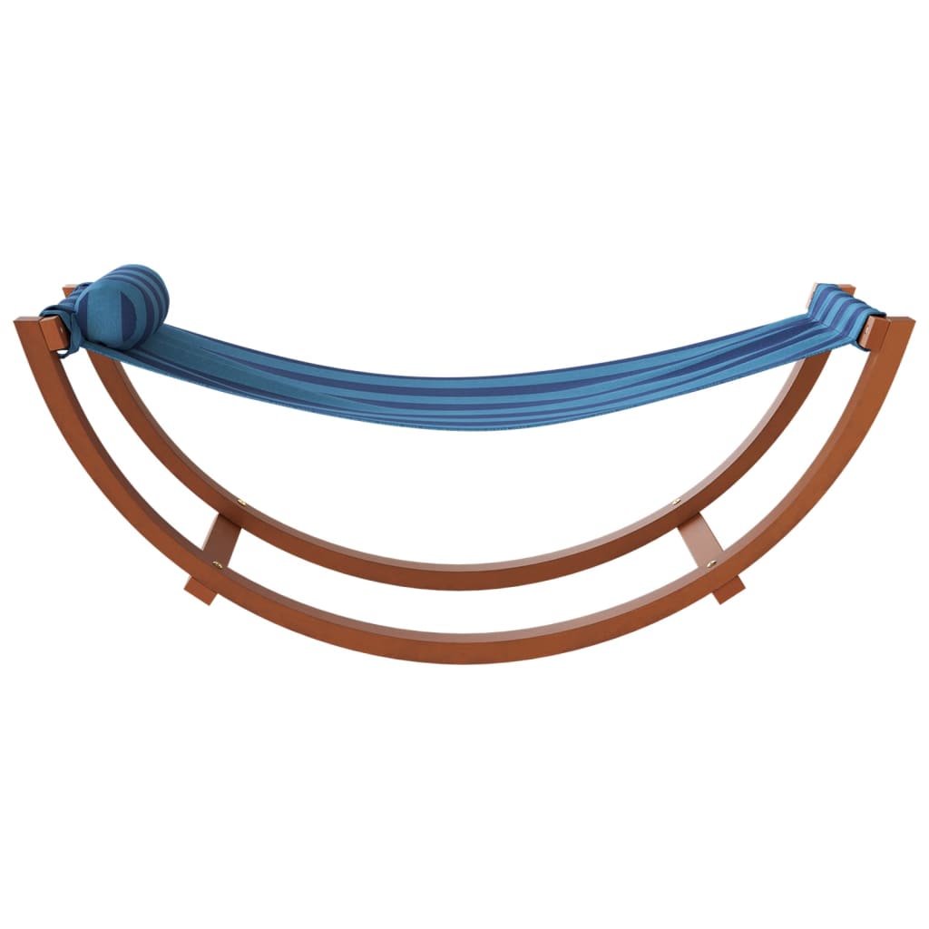 Children's hammock with blue striped fabric