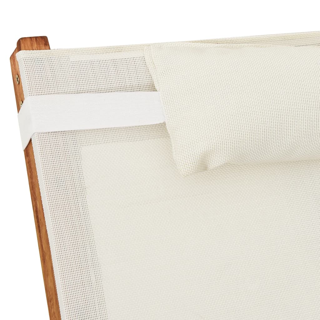 Textilene and solid poplar wood rocking chair in white