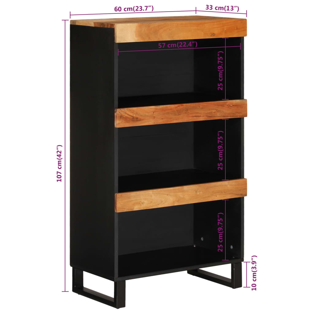 Support unit 60x33x107 cm solid acacia wood