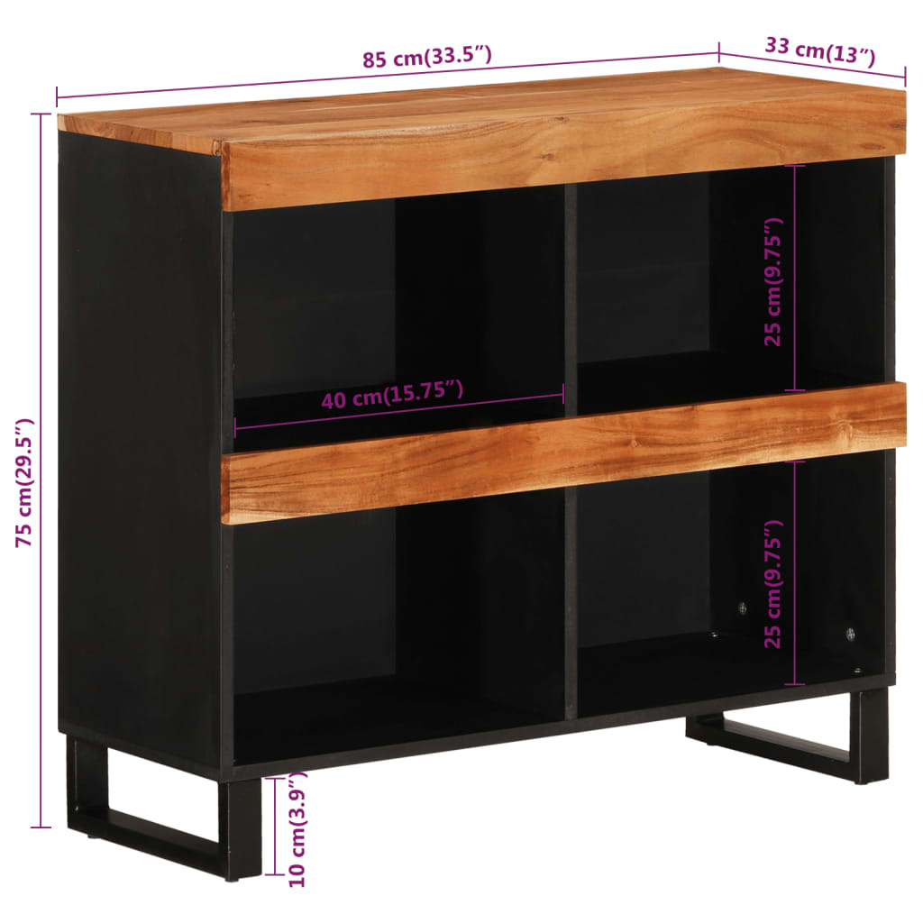 Support unit 85x33x75 cm solid acacia wood
