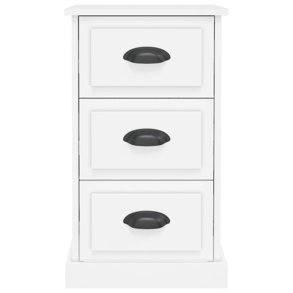 Bedside table 39x39x67 cm wood derivatives white
