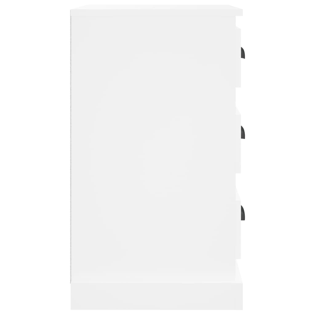 Bedside table 39x39x67 cm wood derivatives white