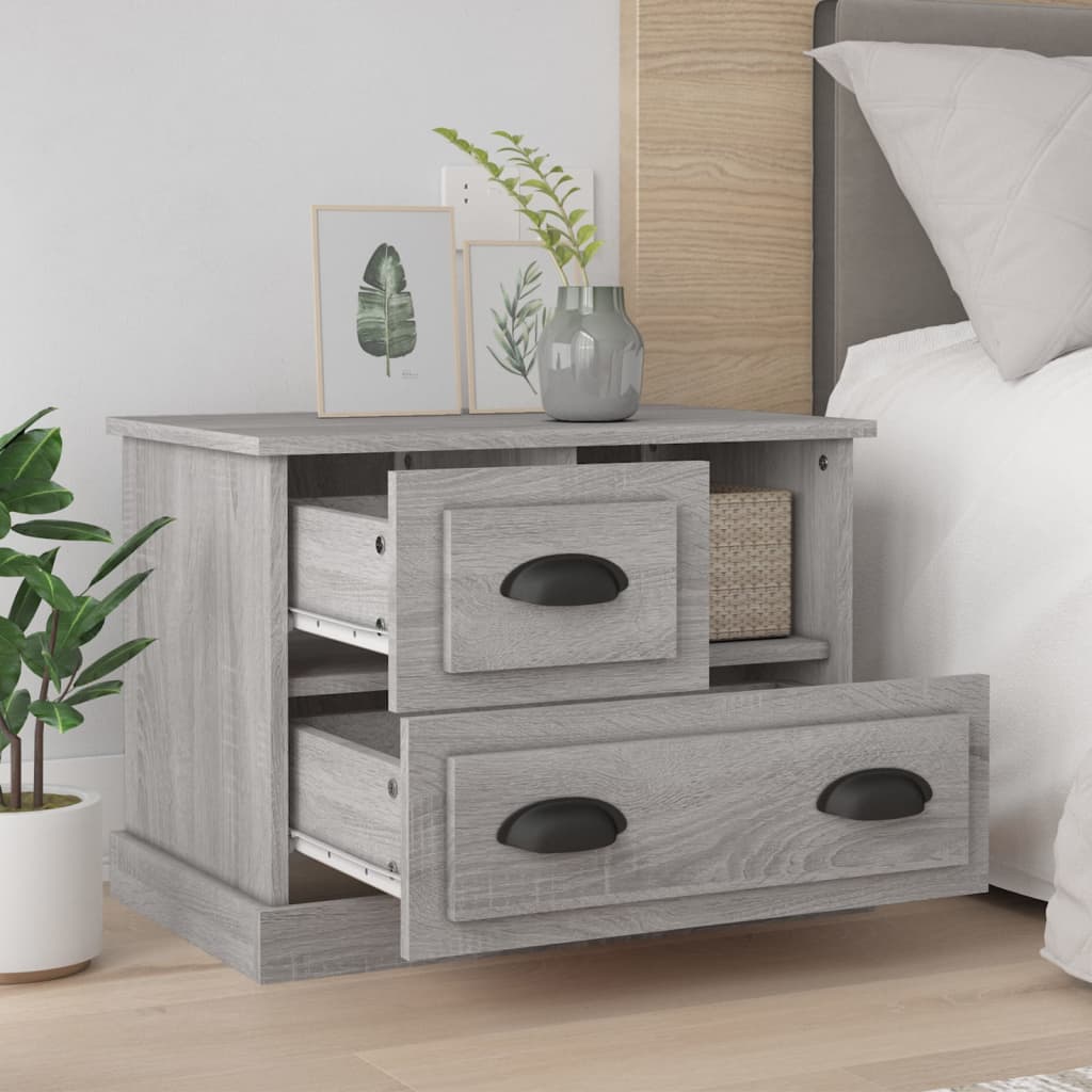 Bedside table 60x39x45 cm Sonoma grey