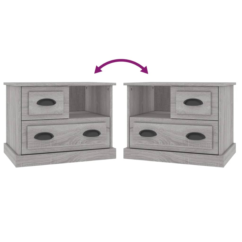 Bedside table 60x39x45 cm Sonoma grey