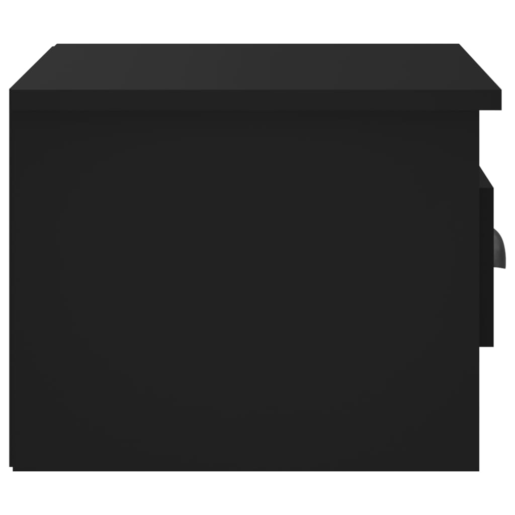 Wall-mounted bedside tables 2 pcs 41.5x36x28 cm black