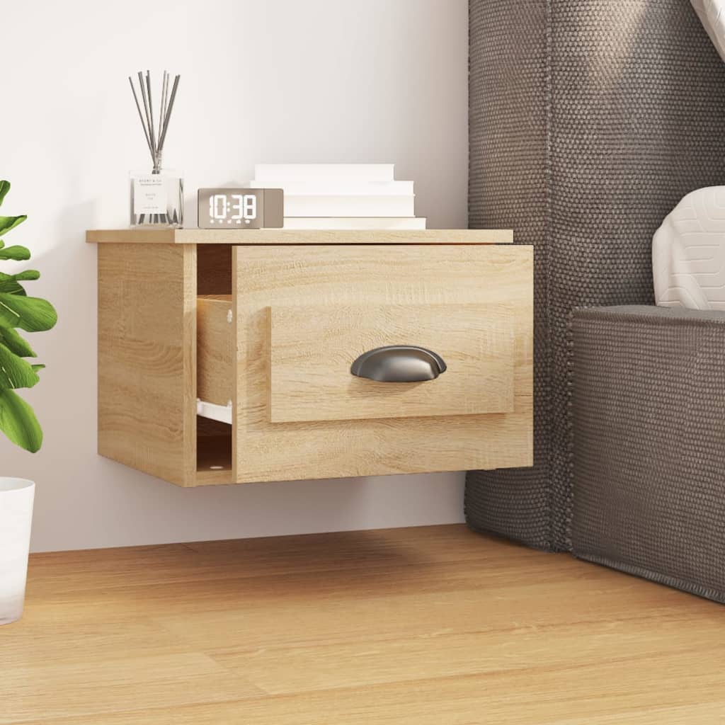 Wall mounted bedside table 41.5x36x28 cm Sonoma oak