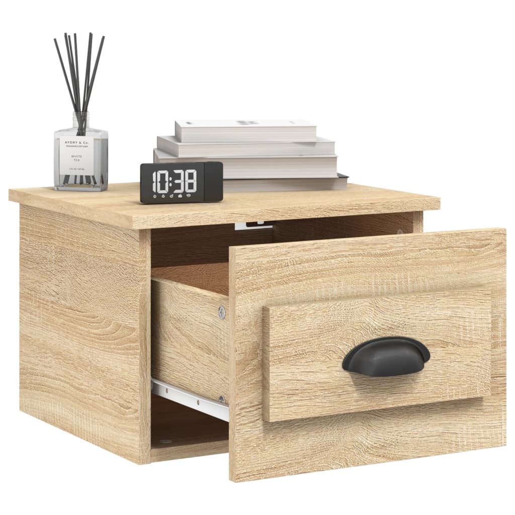 Wall mounted bedside table 41.5x36x28 cm Sonoma oak
