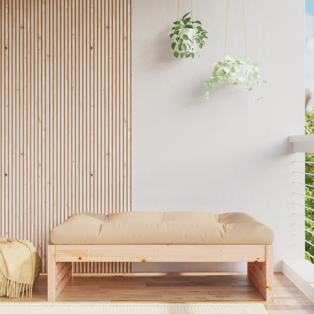 Garden footrest 120x80 cm solid pine