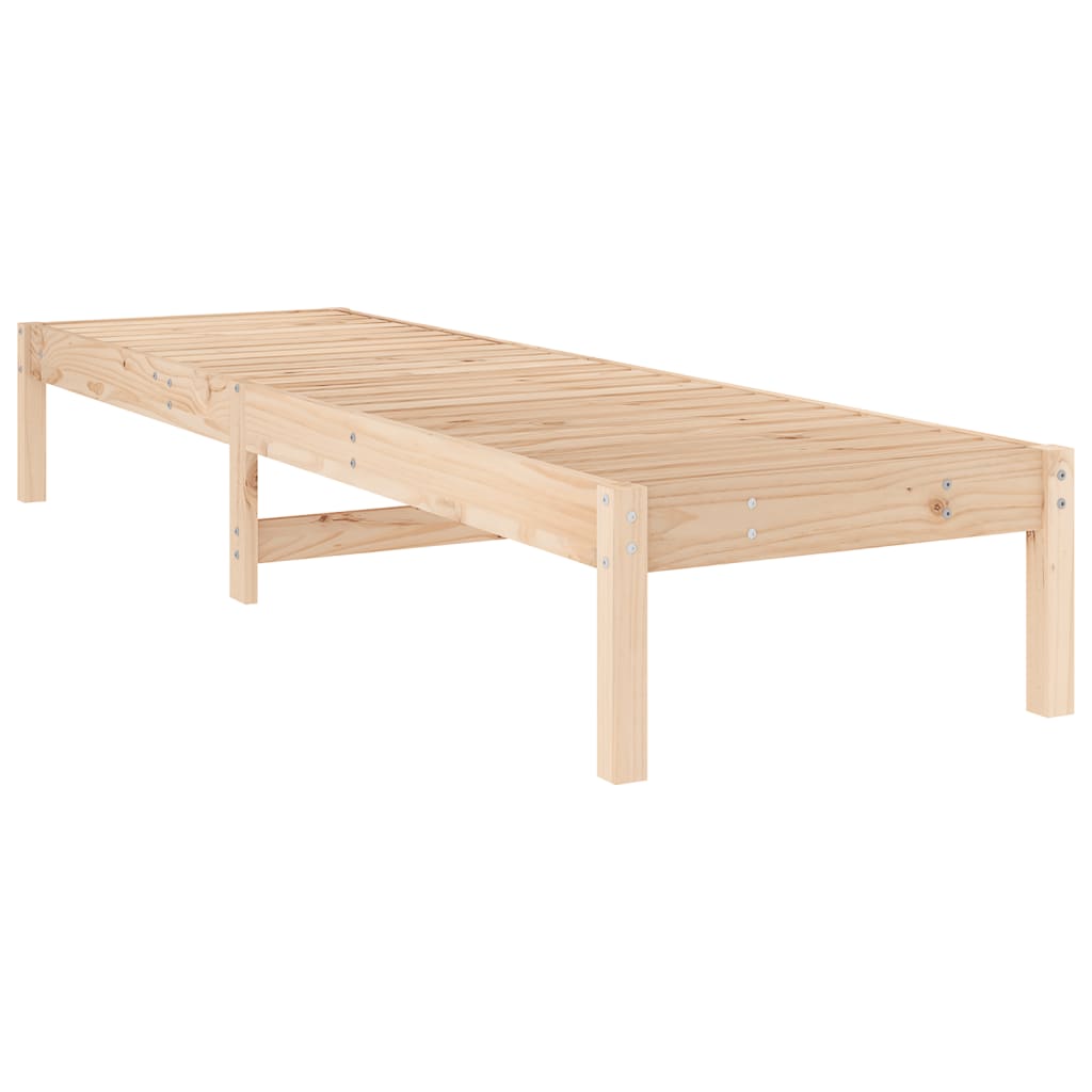 Sun lounger 199.5x60x74 cm solid pine wood