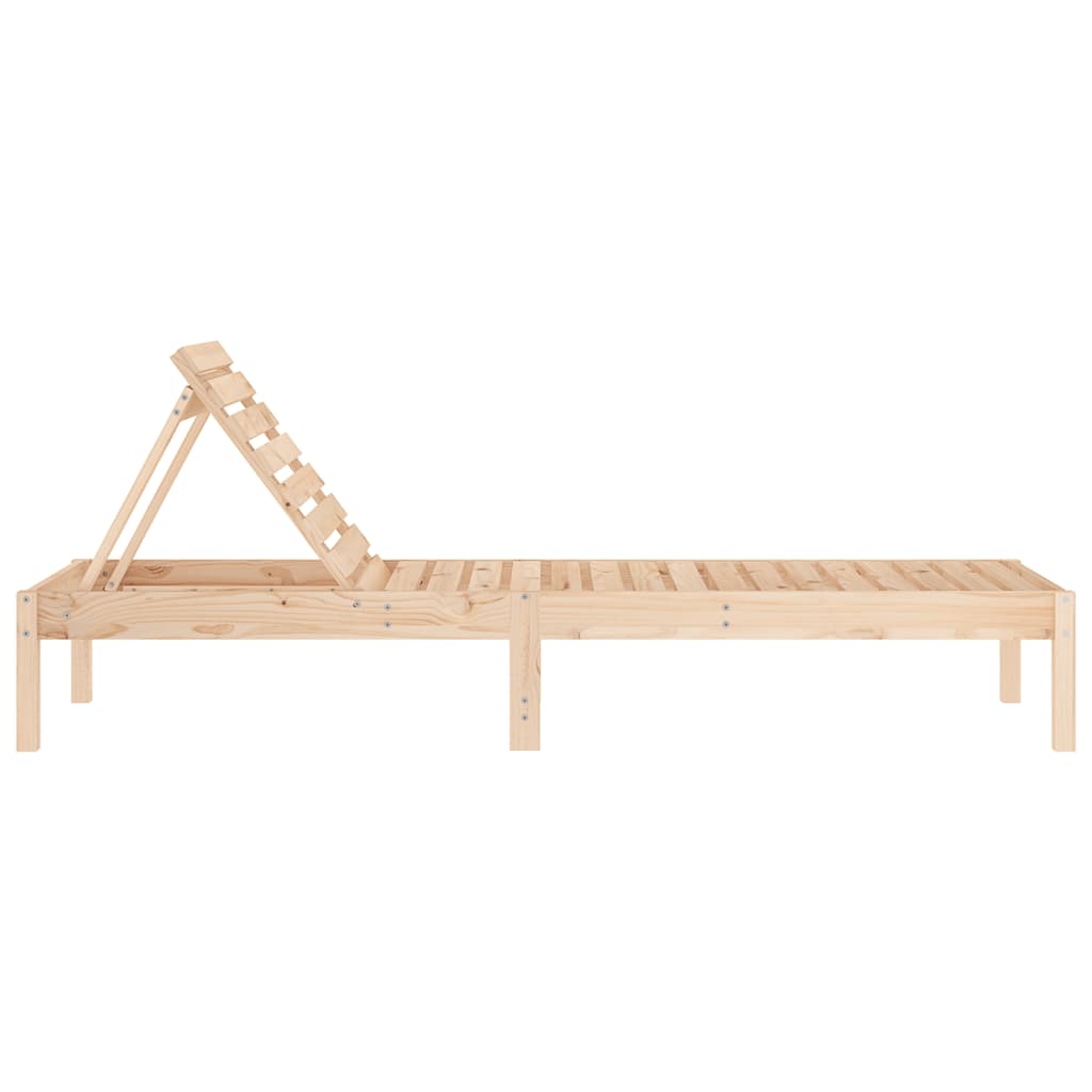 Sun loungers 2 pcs 199.5x60x74 cm solid pine wood