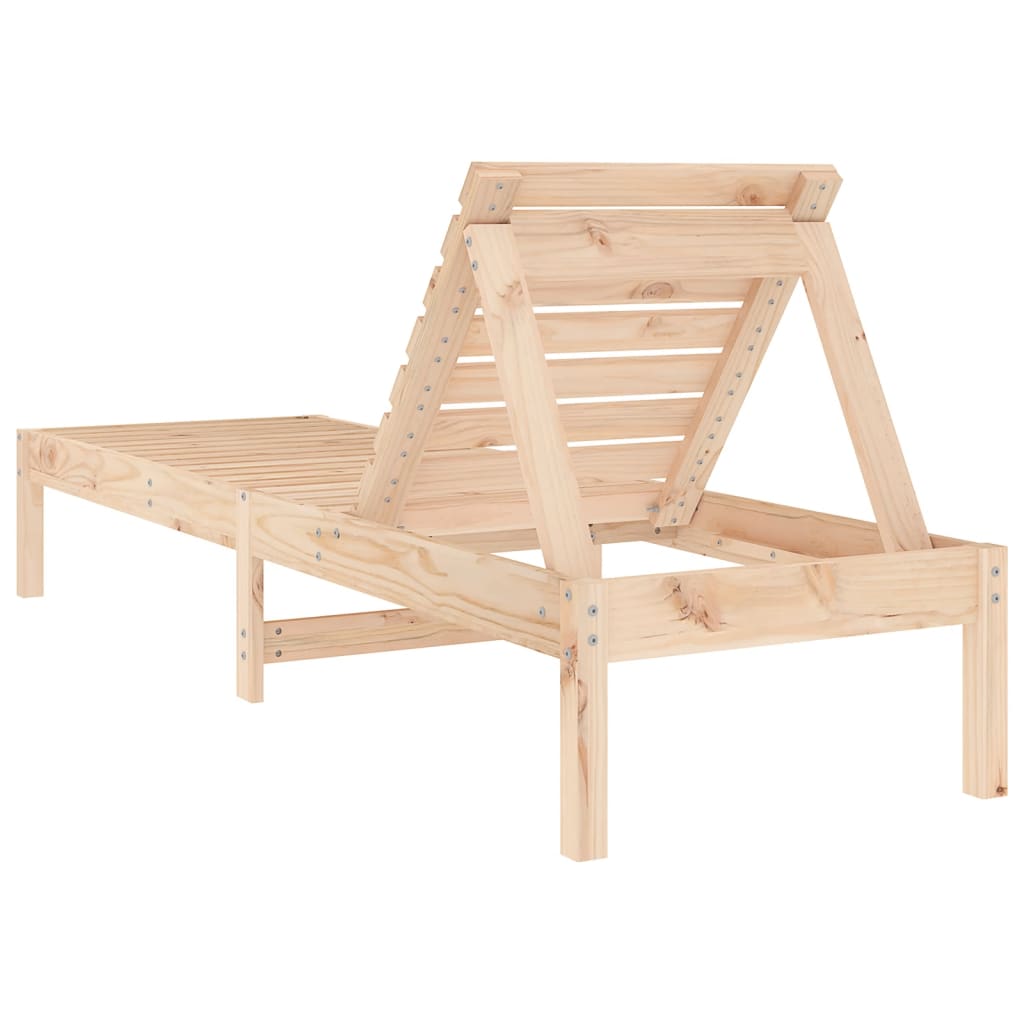 Sun loungers 2 pcs 199.5x60x74 cm solid pine wood